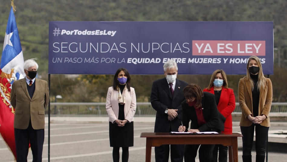 Piñera promulga ley segundas nupcias Promulgan ley que suprime impedimento de mujeres para contraer segundas nupcias