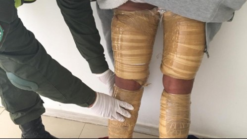 'Como una momia': Detenido portaba kilos de droga forrados en sus piernas