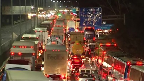 Fiestas Patrias: Taco kilométrico se registró en el cordón sanitario de la Ruta 5 Sur