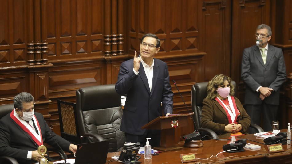 Congreso peruano rechaza destitución del presidente Martín Vizcarra Congreso peruano rechaza destitución del presidente Martín Vizcarra