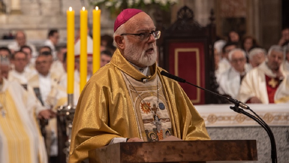 Celestino Aós Arzobispo Aós en Te Deum: