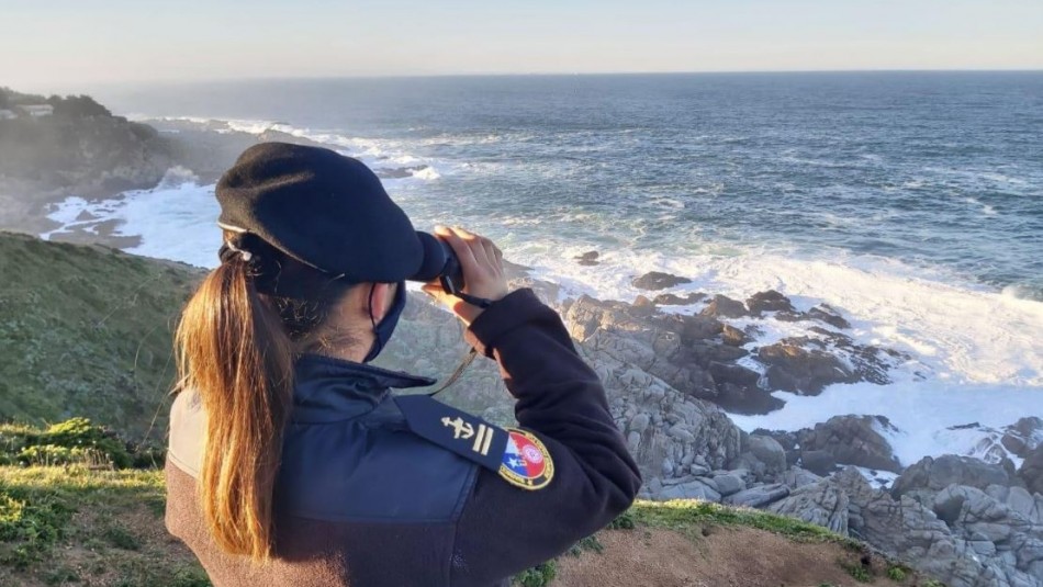 Continúa búsqueda de persona que fue arrastrada por el mar en el sector de Punta de Tralca Continúa búsqueda de persona que fue arrastrada por el mar en el sector de Punta de Tralca