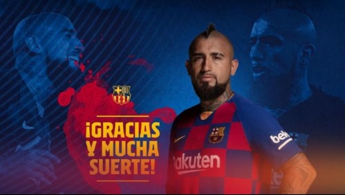 'Gracias y mucha suerte': Barcelona da su despedida a Arturo Vidal con emotivo video