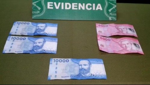 Mujer es detenida tras intentar sobornar a carabineros con 40 mil pesos