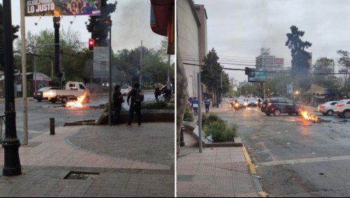 Se registran incidentes en Pío Nono en medio de manifestaciones en Plaza Italia