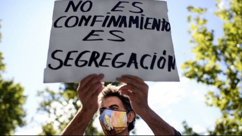 'Es segregación': Centenares de personas protestaron en barrios de Madrid por confinamiento