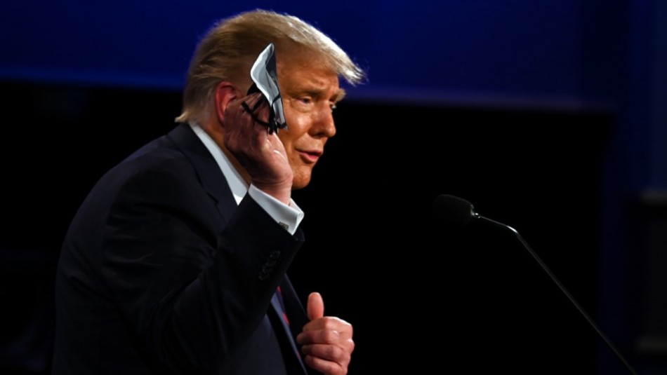 Donald Trump muestra su mascarilla en el debate Debate EEUU: Trump y Biden se enfrentan por el uso de la mascarilla contra el coronavirus
