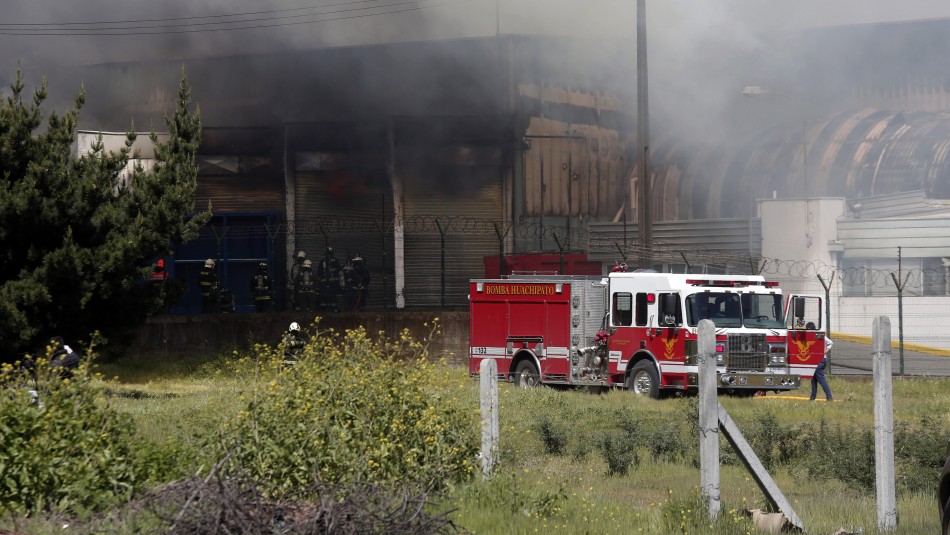 Talcahuano. Descartan fuga de amoníaco en incendio que afecta a pesquera Camanchaca