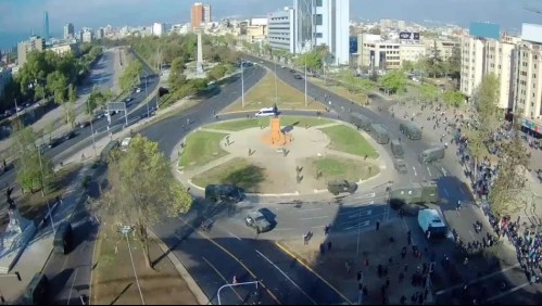 Manifestaciones provocan cortes de tránsito en sector de Plaza Italia