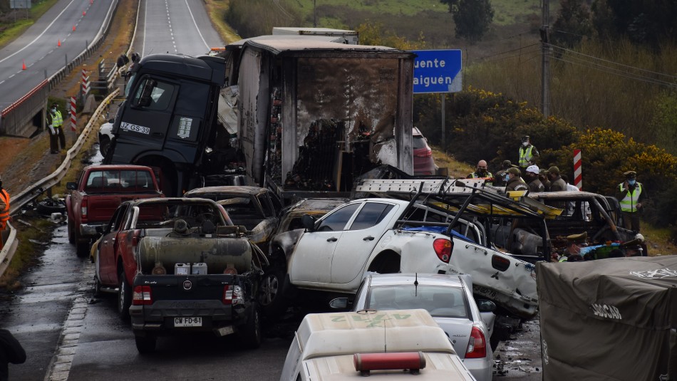 Accidente Ruta 5 Sur Testigo registra primeros minutos tras grave accidente en Ruta 5 Sur: