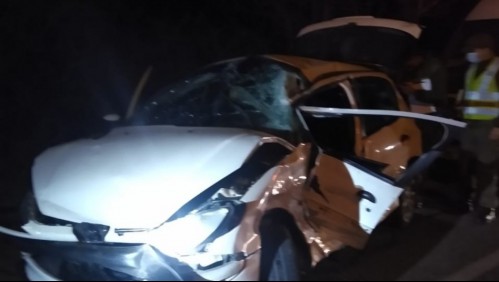 Un lesionado tras choque múltiple por alta congestión en cordón sanitario en Limache