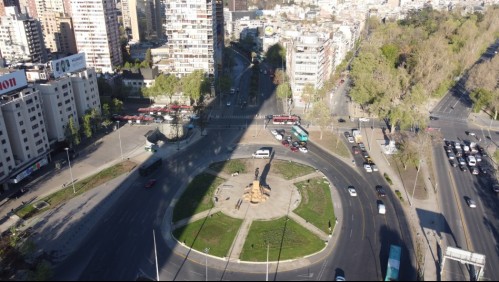 Así se encuentra en estos momentos Plaza Italia