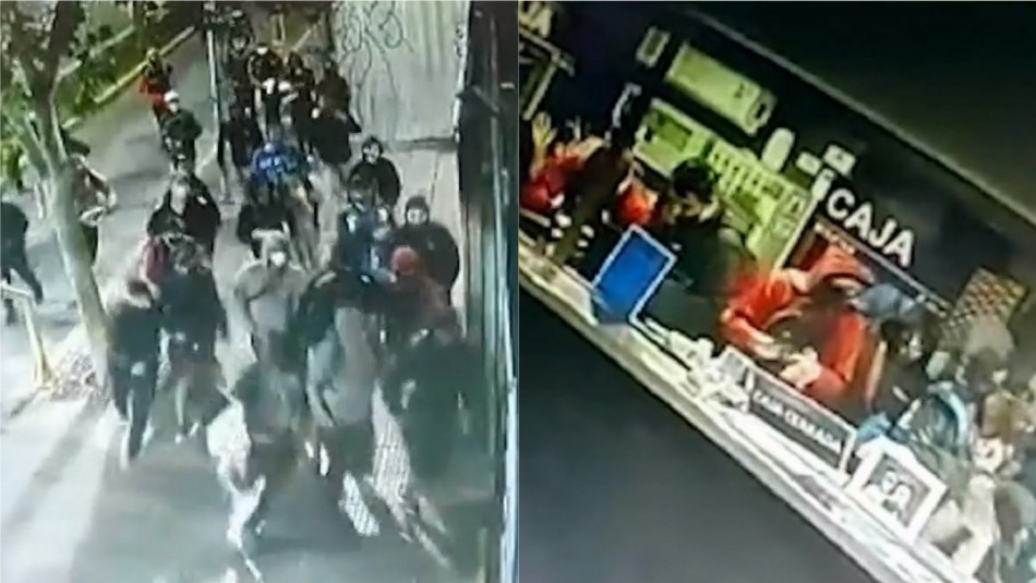 Detienen a individuo que habría saqueado una farmacia en pleno centro de Santiago Detienen a individuo que habría saqueado una farmacia en pleno centro de Santiago