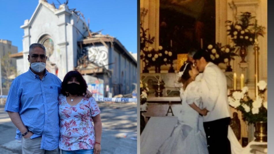 Iglesia de la Asunción Matrimonio impactado por incendio en Iglesia de la Asunción.