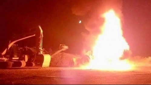 Ataque incendiario en Carahue: Queman 12 camiones y maquinarias