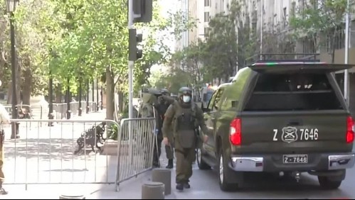 Operativo policial por artefacto sospechoso en las inmediaciones de La Moneda