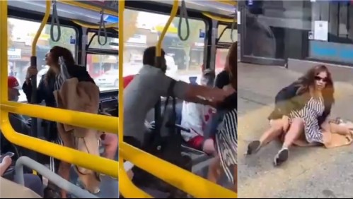 Hombre empujó de un bus a mujer que no usaba mascarilla y que le escupió en la cara