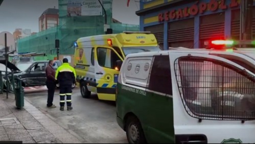 Accidente deja un lesionado en Temuco: Un conductor iba presuntamente ebrio