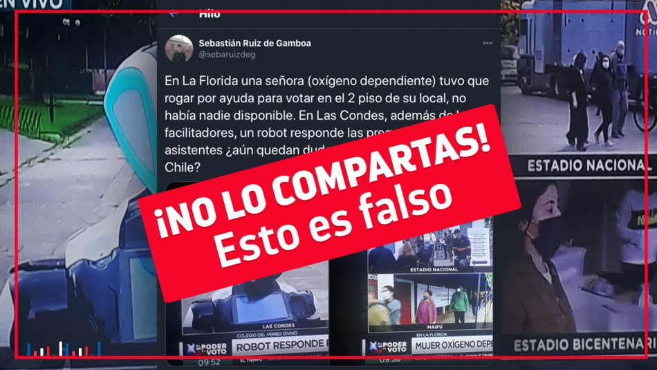 Noticia falsa: Municipalidad de Las Condes no dispuso de robots para orientar a votantes Noticia falsa: Municipalidad de Las Condes no dispuso de robots para orientar a votantes