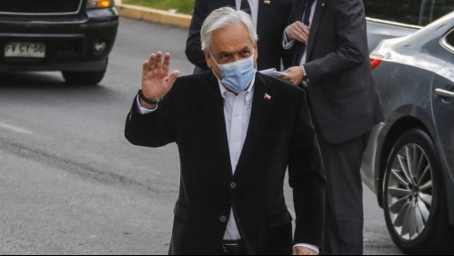 Piñera llega a La Moneda para preparar su discurso sobre resultados oficiales del Plebiscito