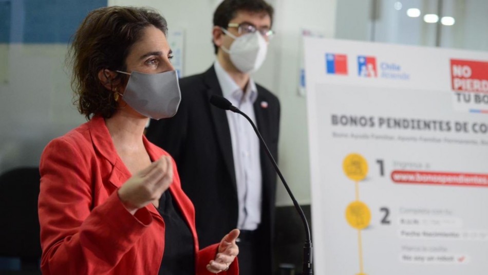 Ministra hace llamado a cobrar bonos pendientes: Ministra hace llamado a cobrar bonos pendientes: