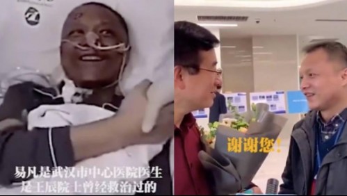 Reaparece médico chino al que le cambió el color de la piel por el coronavirus