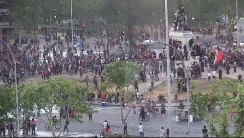 Se registran incidentes en nueva manifestación en Plaza Italia
