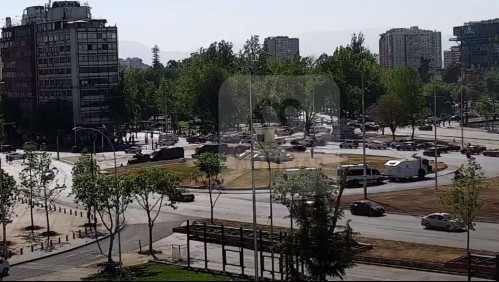 Así se encuentra a esta hora el sector de Plaza Italia