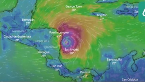 Sigue el trayecto del huracán 'Iota' en Centroamérica