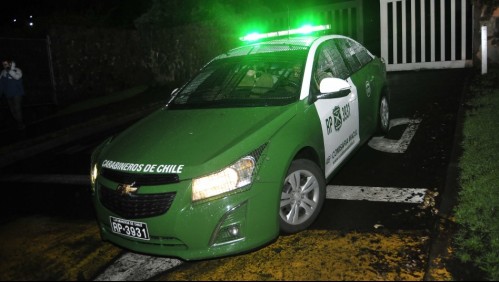 Joven queda detenido por intentar balear a carabineros tras persecución policial