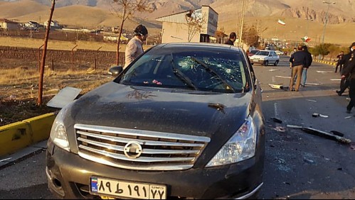 Afirman que científico iraní fue asesinado por una metralleta controlada por satélite