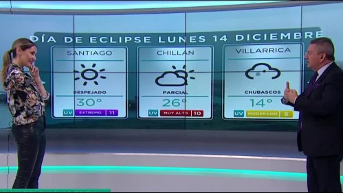 Jaime Leyton anticipa: Precipitaciones y cielo nublado para el día del Eclipse Solar
