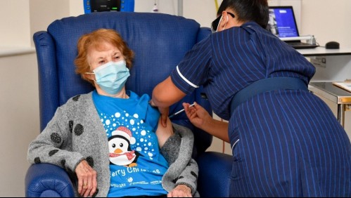 Mujer de 90 años es la primera en recibir la vacuna contra el coronavirus en Reino Unido