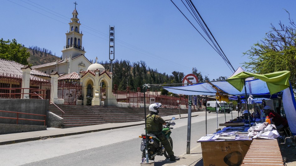 Santuario de Lo Vásquez. Ruta 68 cortada y fiscalizaciones: Peregrinos llegaron en número muy menor a Lo Vásquez