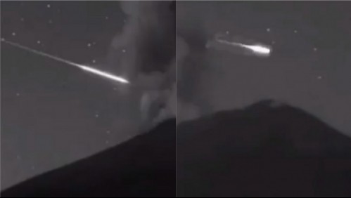 Meteoro atraviesa volcán Popocatépetl en México: Revisa el video del momento
