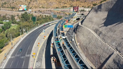 Autopista Américo Vespucio Oriente I llega al 50% de avance: Conectará cinco comunas en Santiago