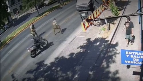 Video capta momento exacto de atropello de carabinero tras incidente en Providencia