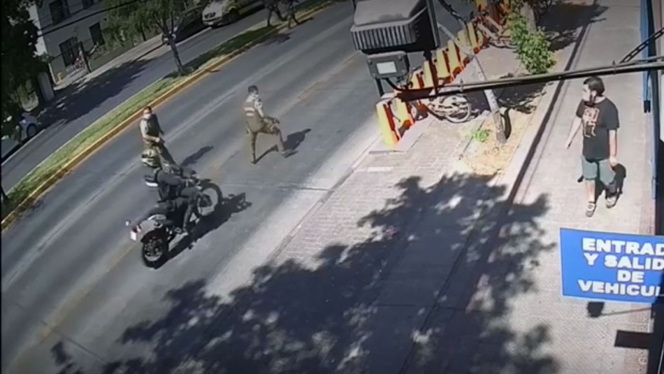 Atropello carabinero Video capta momento exacto de atropello de carabinero tras incidente en Providencia