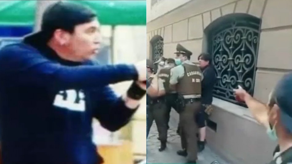 Detenido por disparar balines Gobierno anuncia querella contra sujeto que disparó balines a manifestantes en Santiago
