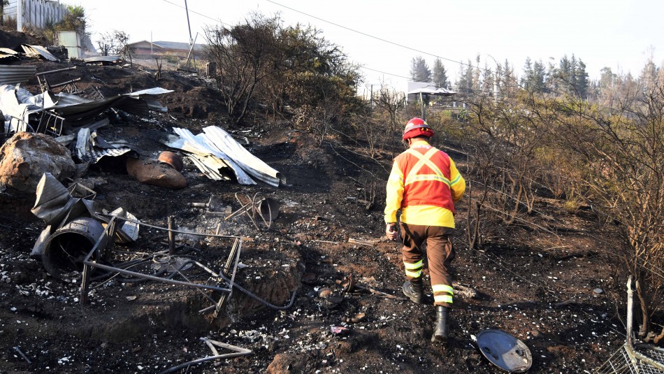 Familias damnificadas tras incendio en Quilpué