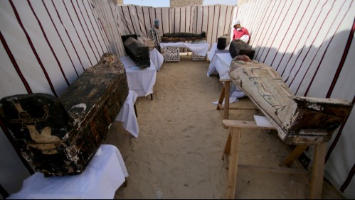 Egipto exhibe 'tesoros' de 3.000 años del sitio arqueológico de Saqqara