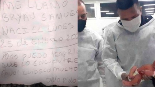 Bebé es encontrado abandonado con una emotiva nota: 'Sólo pido perdón, por favor cuídelo'