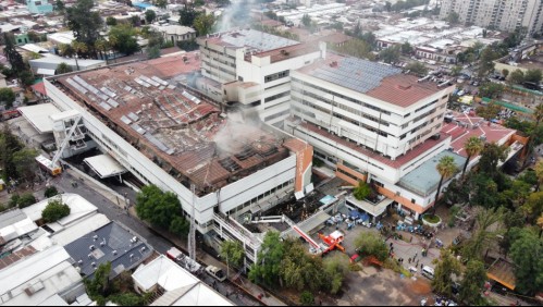 Incendio en Hospital San Borja: Bomberos informa que 'propagación se encuentra controlada'