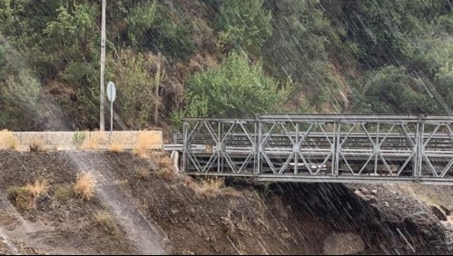 Sistema frontal: Se registra fuerte lluvia y caída de granizos en sectores del Cajón del Maipo
