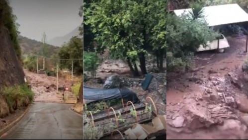 Videos registran aludes que causan severos daños en camino a Farellones