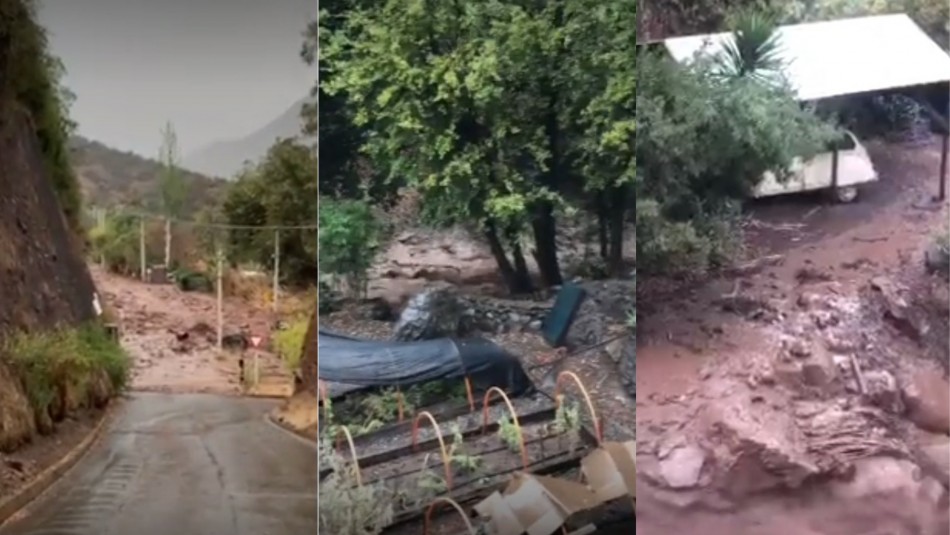 Videos registran aludes que causan severos daños en camino a Farellones Videos registran aludes que causan severos daños en camino a Farellones