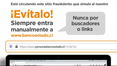 BancoEstado alerta sobre sitio web fraudulento: Mira cómo identificarlo
