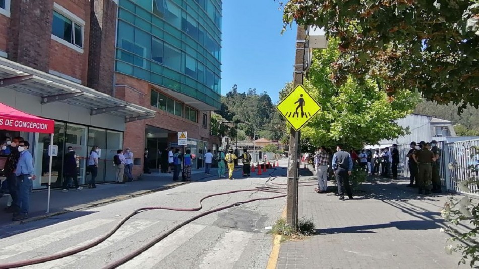 Evacuación preventiva en cercanías de Sanatorio Alemán de Concepción por fuerte olor Evacuación preventiva en cercanías de Sanatorio Alemán de Concepción por fuerte olor