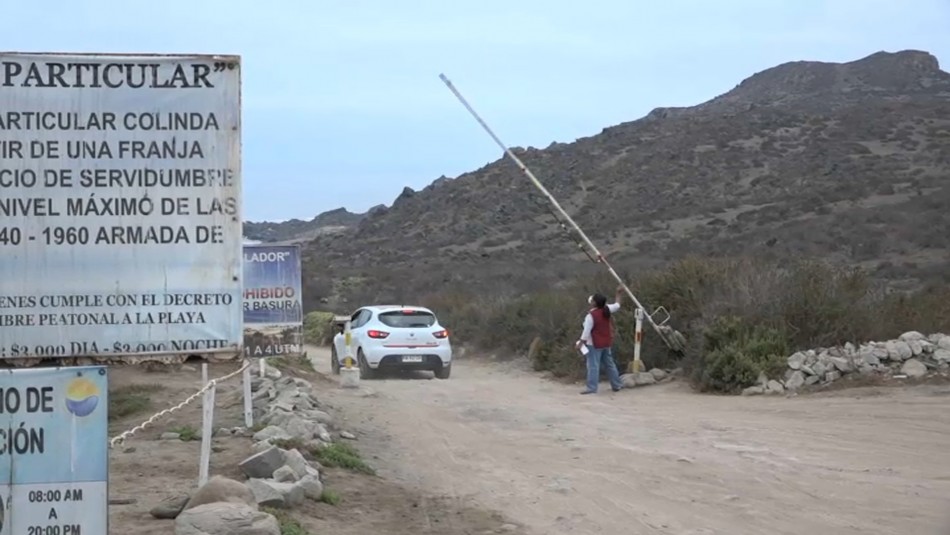 Playas Impiden acceso a playas en Chile.
