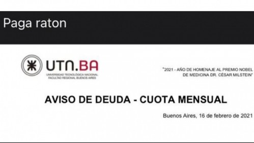 'Paga ratón': universidad envía insólito mail a sus alumnos por mensualidades atrasadas
